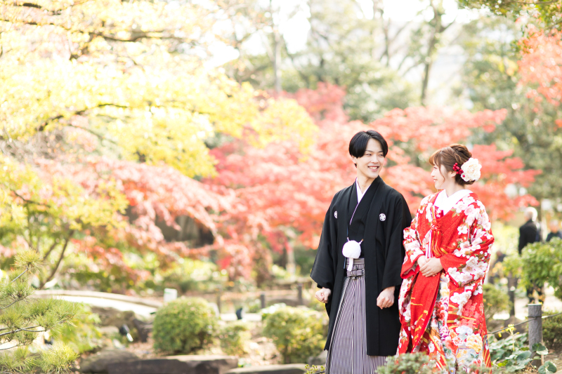 \Photorait限定/【和装×紅葉ロケ】肥後細川庭園ロケーションプラン 通常80カット⇒100カットに増量♪