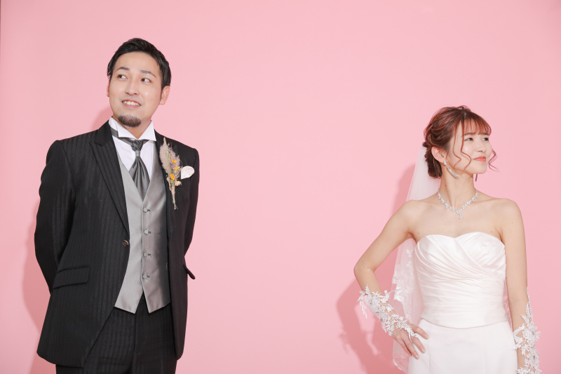 お二人が好きなポーズで