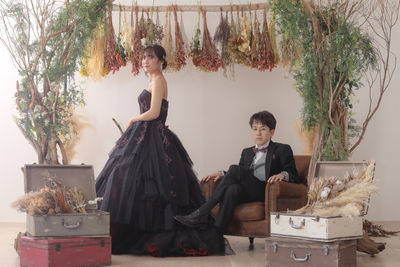 ドライフラワーとともに