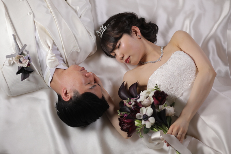 寝転んでのショット