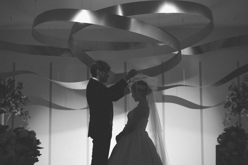 *挙式風にベールダウン