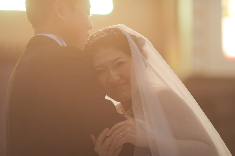 温かい光と新婦様