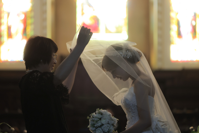 お母様からのベールダウン