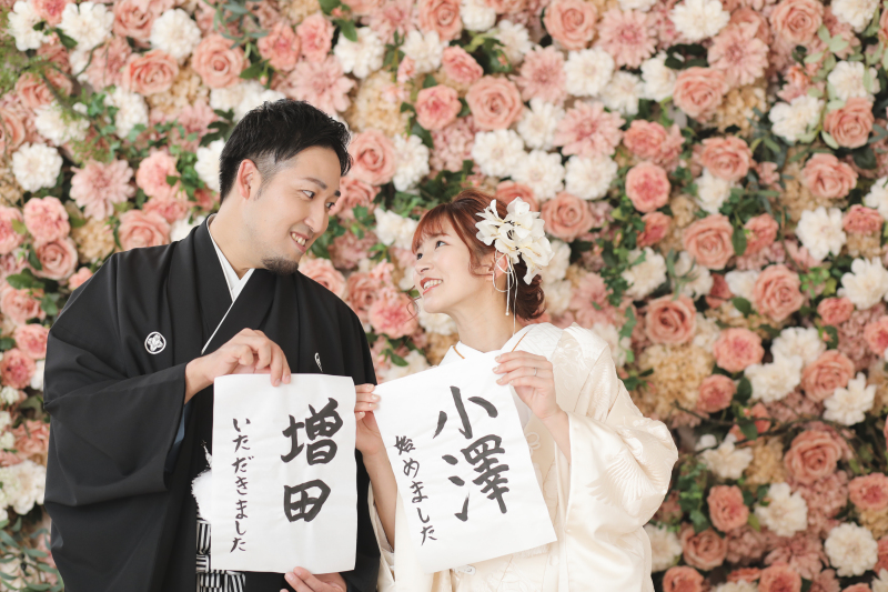 お花に囲まれて