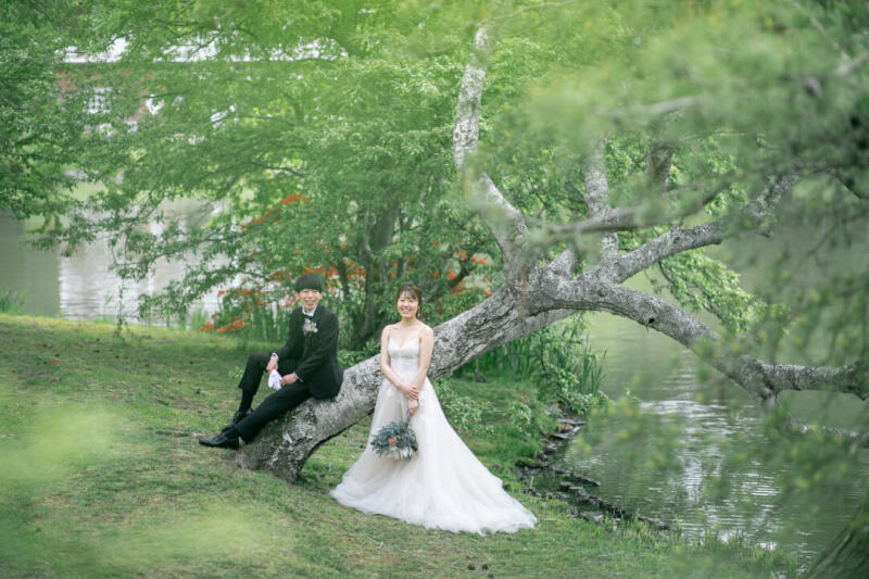 【軽井沢フォトウェディング】ロケーションフォト(全データ込み)|澄んだ空気と緑豊かな自然が彩る軽井沢リゾートを楽しみながら撮影