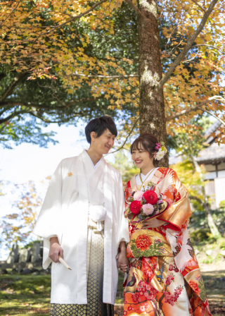 WEDDING SCENE WARAKU_和装　ロケーションフォト