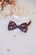 蝶ネクタイ＊ブラックフラワー