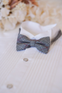 蝶ネクタイ＊グレータータンチェック