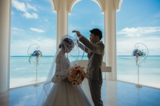 【シーサイドチャペル＋ビーチフォトウェディング】リザンシーパーク、冨着ビーチ