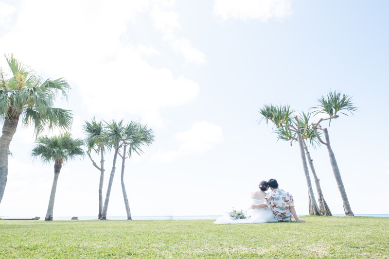 グリーンの上でゆったりと