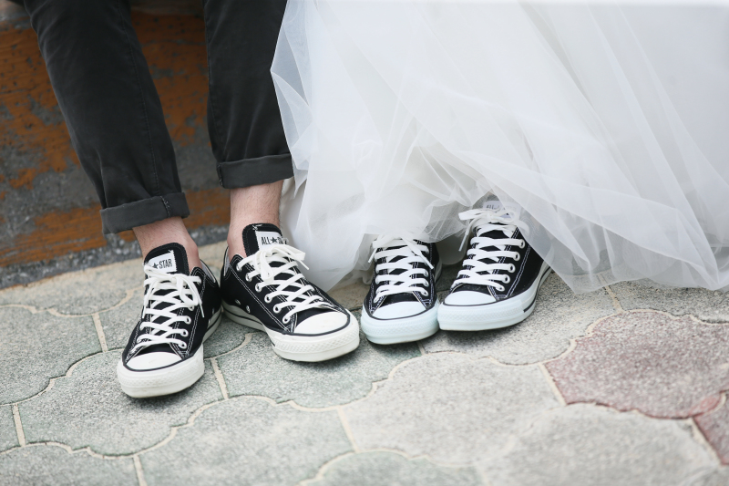 おそろいのスニーカー