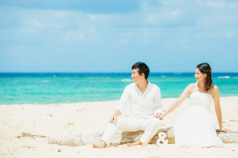 流木に座って♪