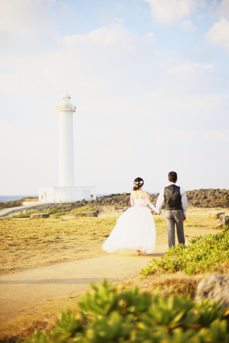 灯台を見ながら