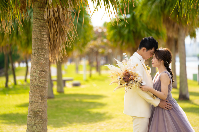 ＊グリーンをバックに