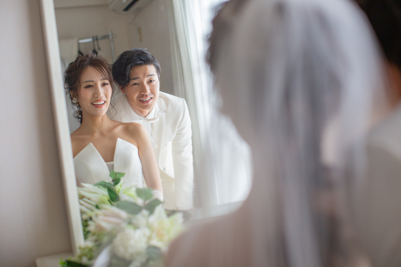 ＊鏡にうつるおふたり