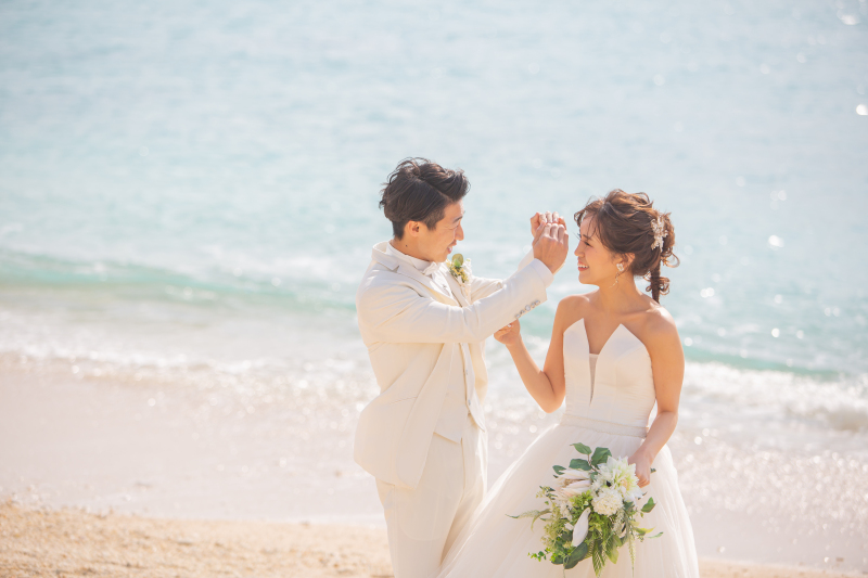 ＊天然ビーチでフォトウェディング＊