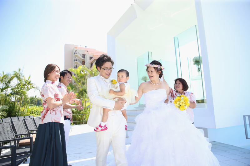 家族に見守られて