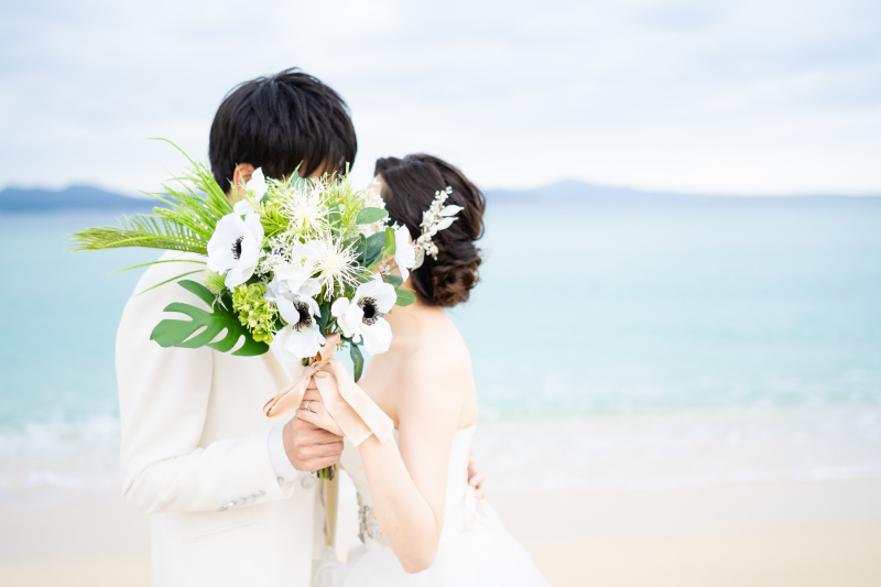 ＊ブーケの奥では