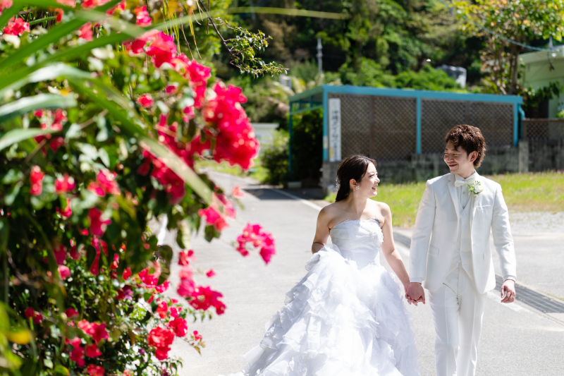 ブーゲンビリアと一緒に