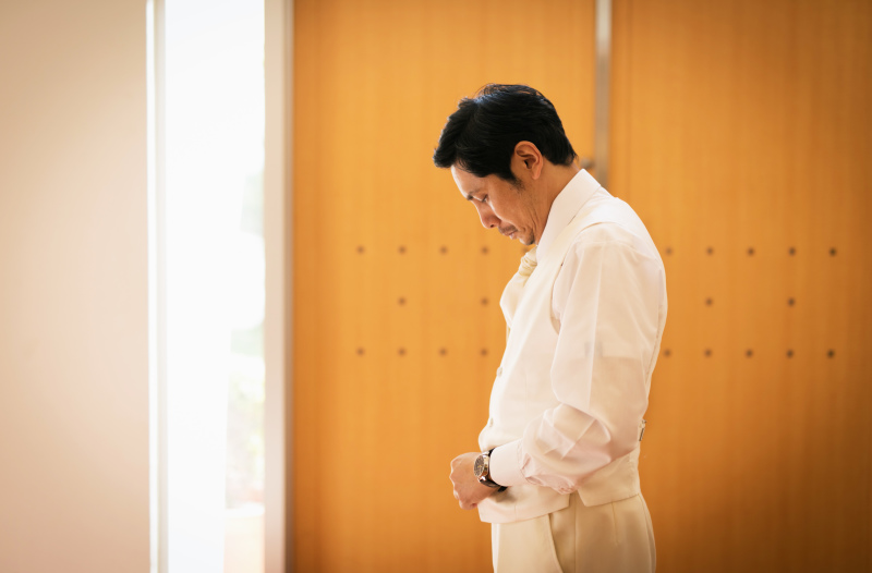 新郎様のお支度