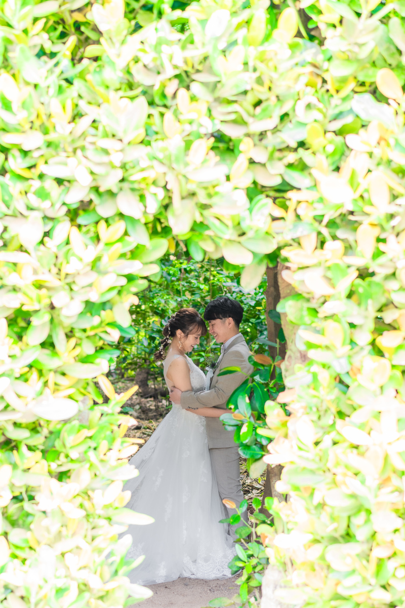 フクギ並木で森林浴フォト