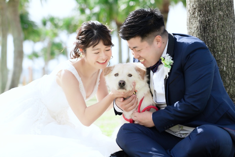 沖縄フォトウェディング　BEREL（ベレール）_ペットと一緒に撮影できる