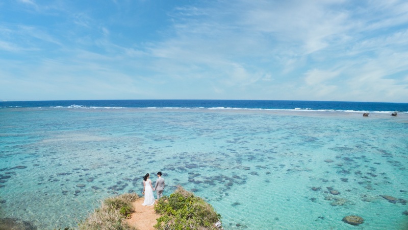 【沖縄本島半日フォトウェディングツアー(中部プラン)】*データ250カット*撮影地3ヶ所!リクエストも可能