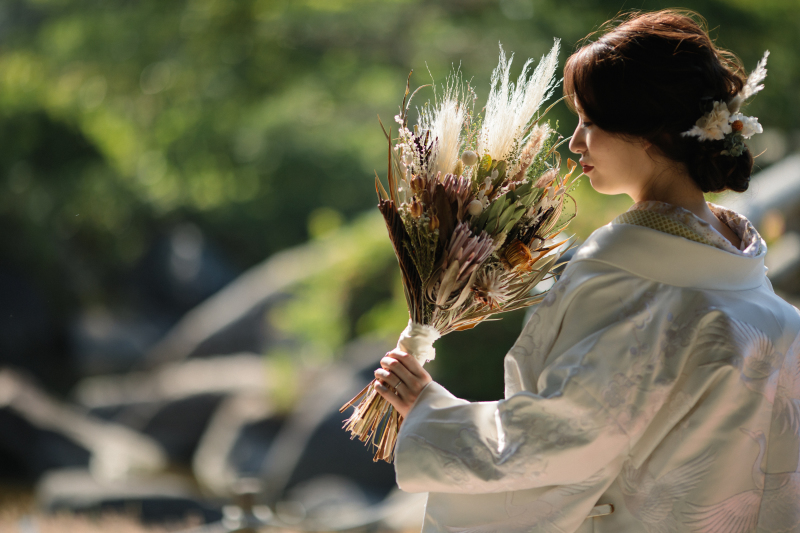 ドライフラワーのブーケ