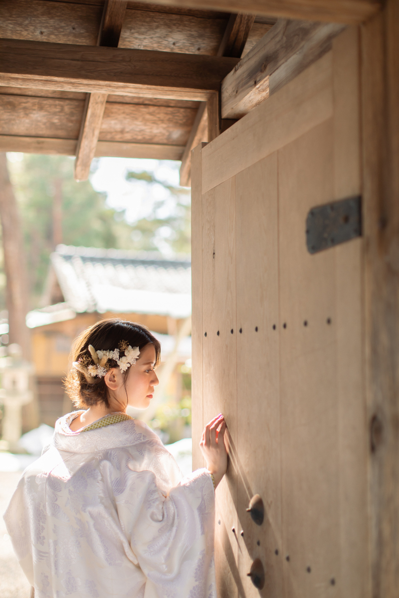 和装といえば庭園ですね！