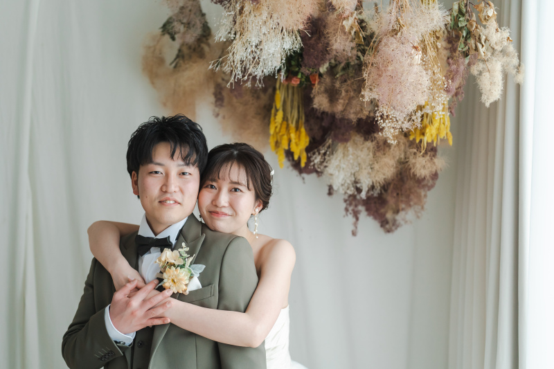 洋装は店舗内のスタジオで