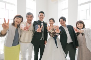 挙式のような雰囲気で