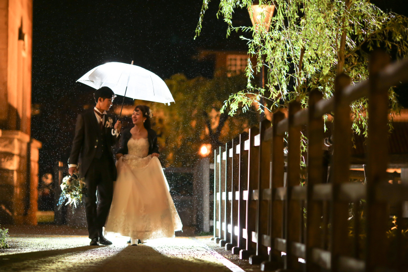突然降って来た雨