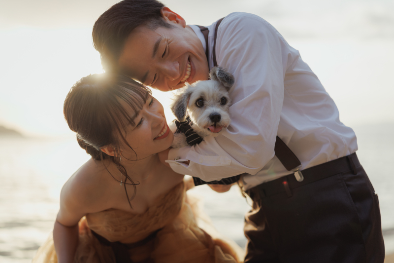 【ペットと一緒に撮影】ロケーションフォト(洋装1着+新婦ヘアメイク+全データ)