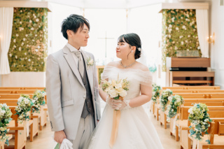 チャペル・邸宅ガーデン洋装撮影