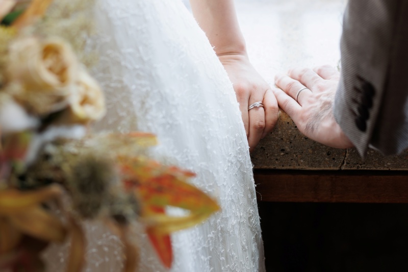 結婚指輪も記念に撮影