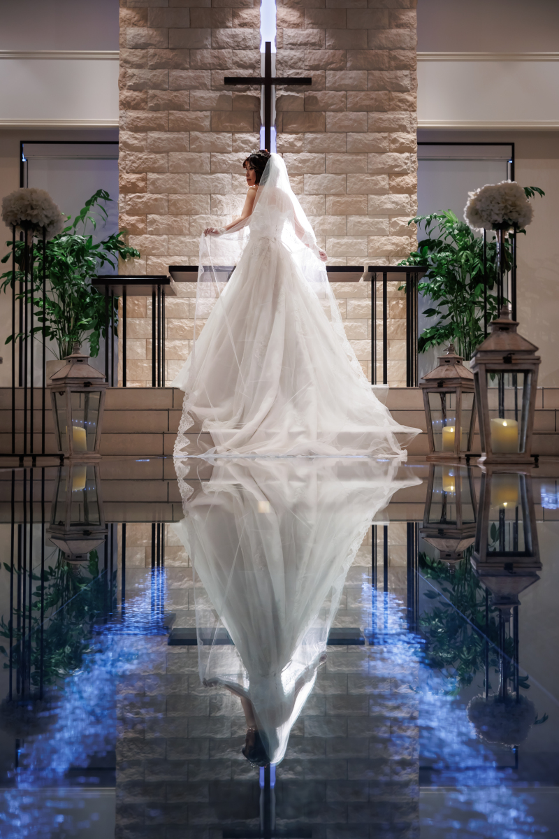 ベールを活かしたショット