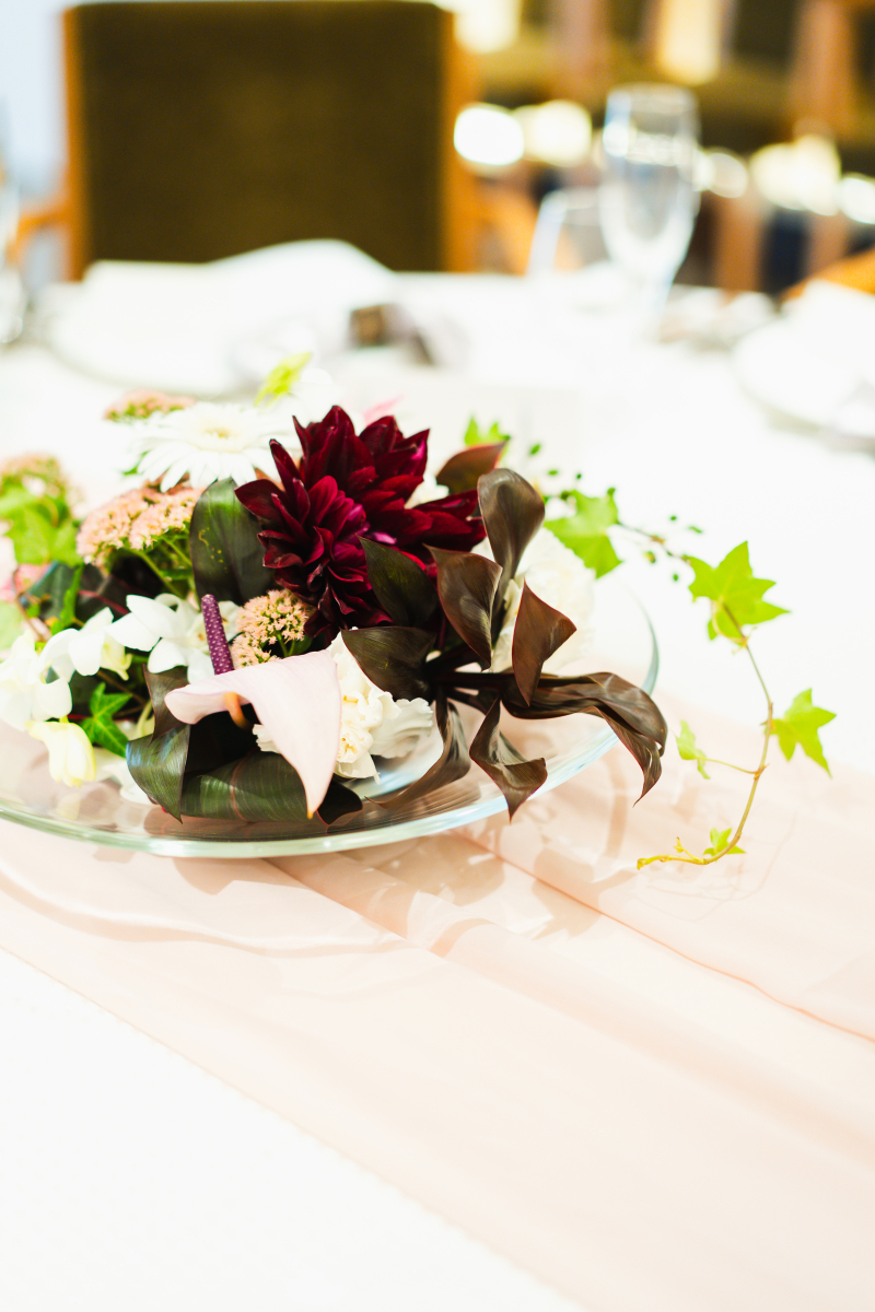 デーブル装花もアレンジ♪