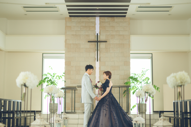 カラードレスの撮影も♪