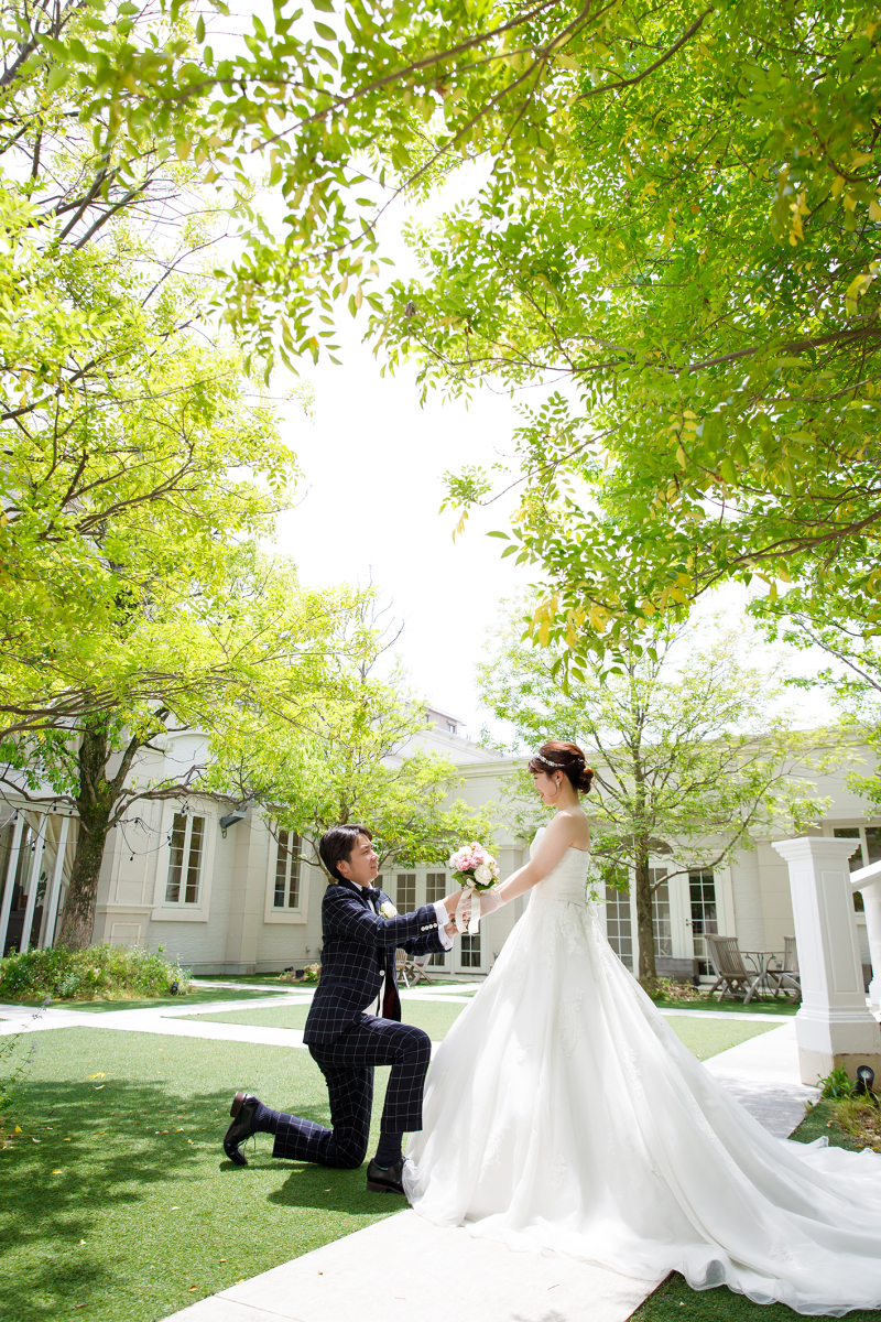 生花ブーケでプロポーズショット
