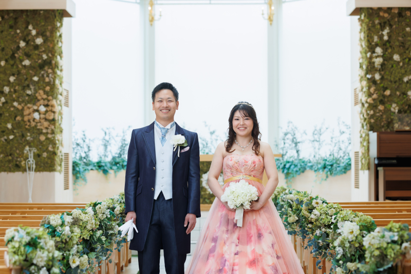 後半はカラードレスの撮影♪