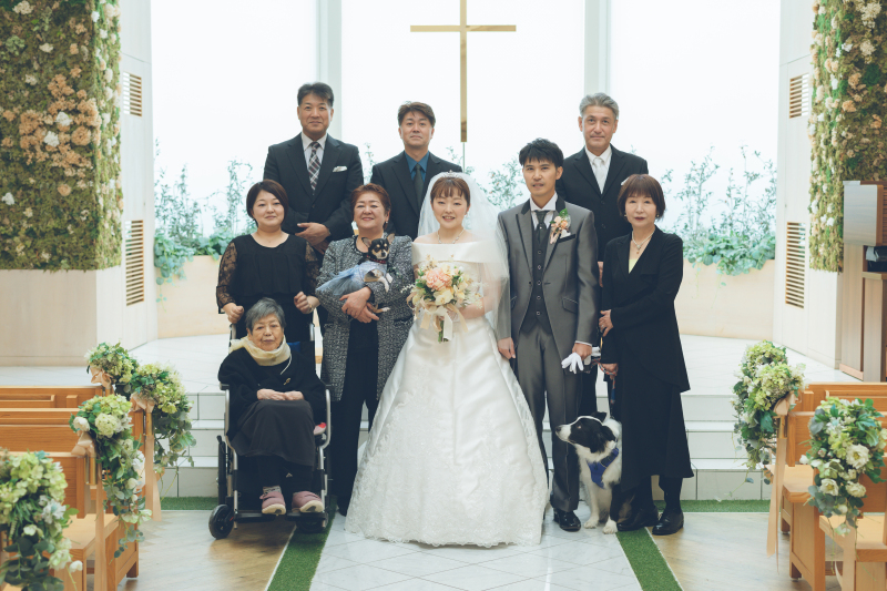 愛犬と一緒にフォトウェディング♪