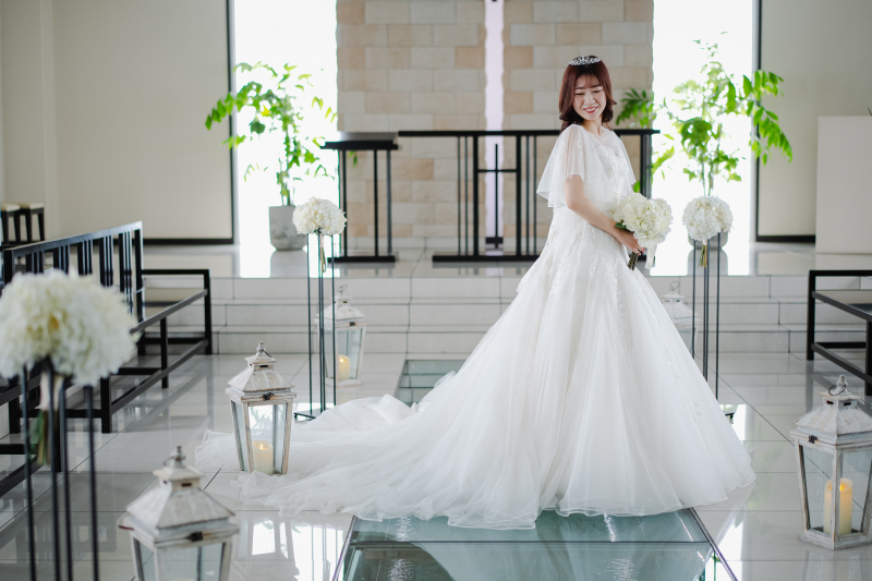 ウェディングドレスでもいろんなパターンを撮影♪