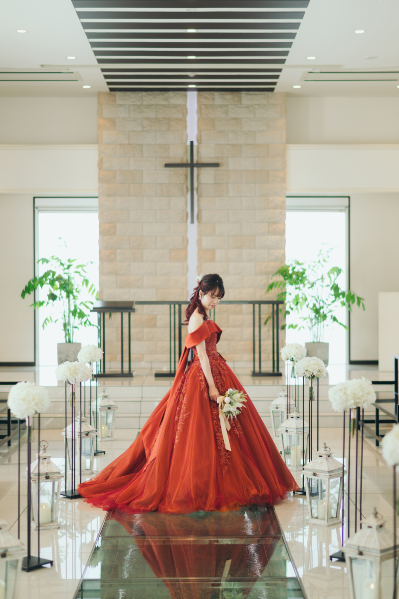 カラードレスの撮影も