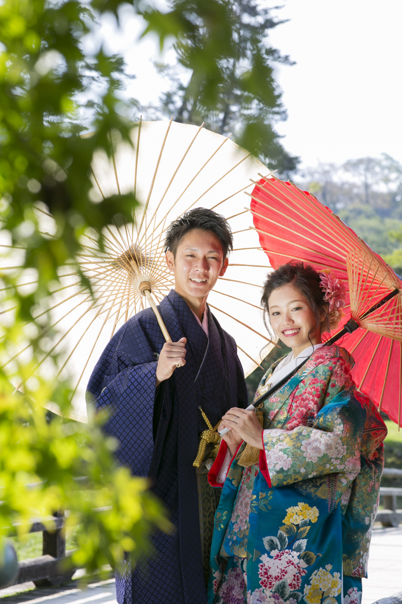 定番の番傘ショット