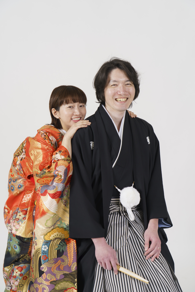 色打掛に着替えて