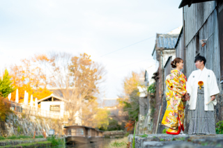 ONE DAY PHOTO ヴィラ・アンジェリカ_和装ロケ：八幡堀