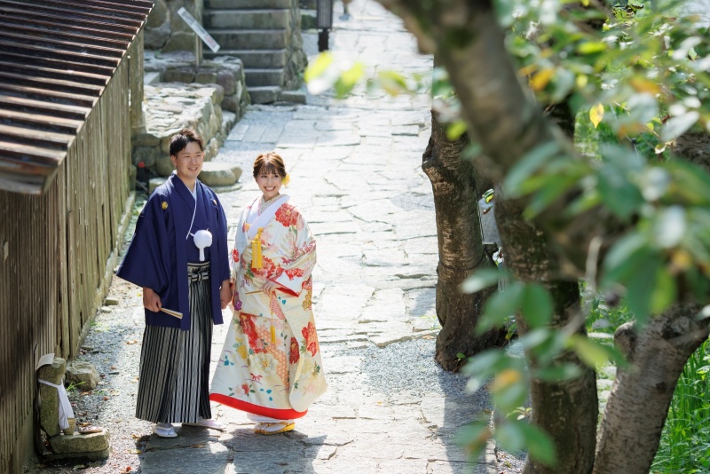 【八幡堀】映画撮影にも利用される古き良きお堀で和装ロケーションプラン データ付き