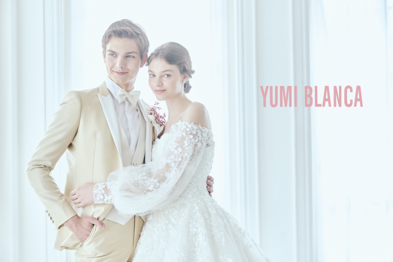 360度どこからでも、見るものを魅了するユミカツラのドレスが着られる洋装1点 チャペル&邸宅ガーデン撮影プラン