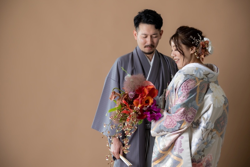 和装×生花ブーケプラン【式場館内撮影】\フローリストがお好みのブーケを作成します/