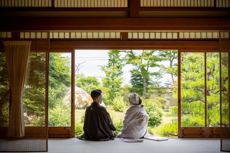 憧れの正座ショット♪【藤井彦四郎邸】和庭園+お座敷 和装撮影プラン データ付き